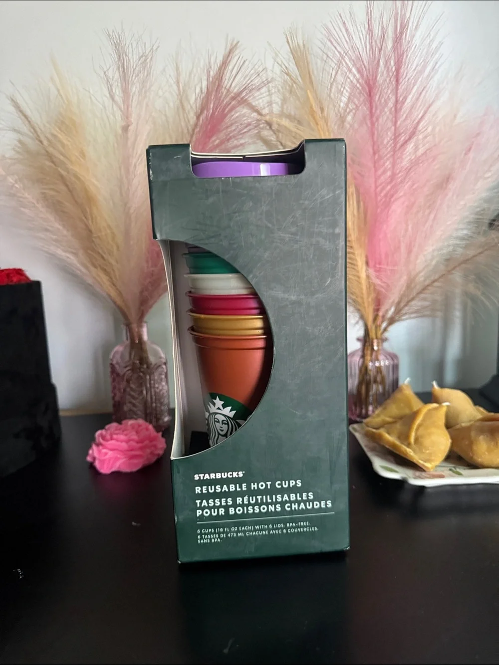 Starbucks Reusable Hot Cups - Purple, Green, Red, Gold